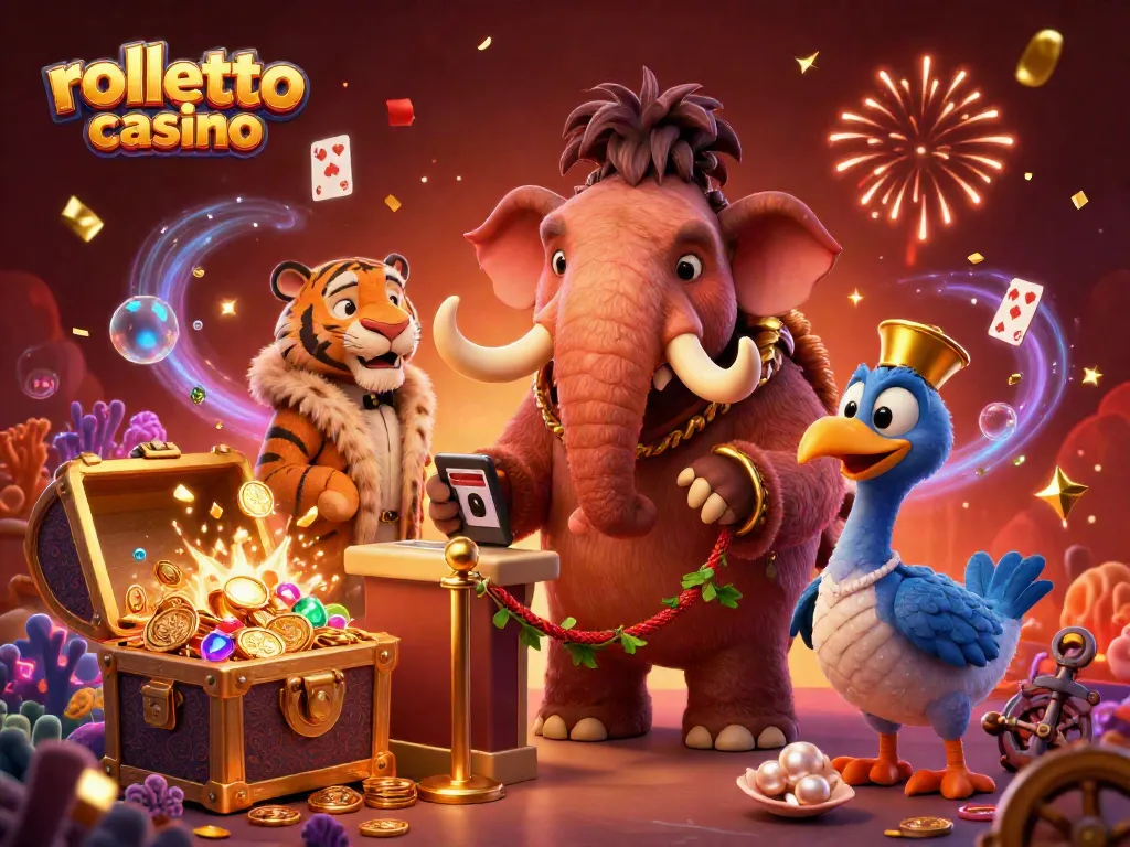 Experience the vibrant world of rolletto casino with vibrant characters and rich gaming elements.