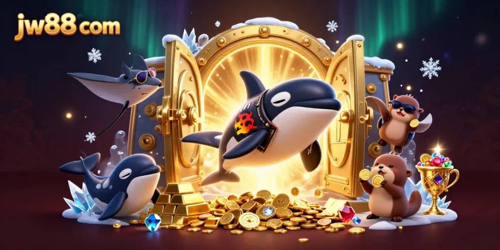 Experience exciting wins with jw88 com in this vibrant illustration of casino adventures.