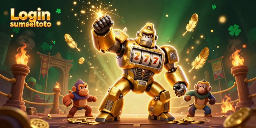 Experience thrilling wins with the Login sumseltoto in an explosive gaming arena scene.