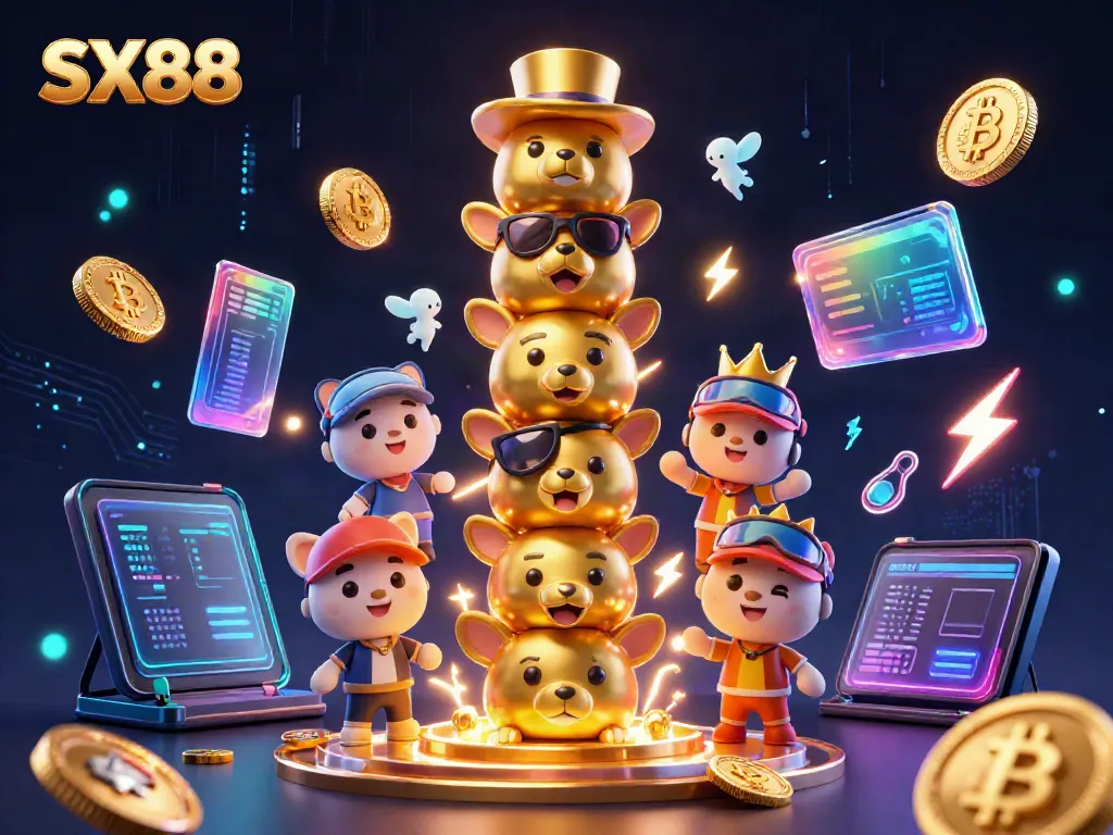 Immerse in SX88 with exciting 3D casino elements like a golden totem pole and crypto coins