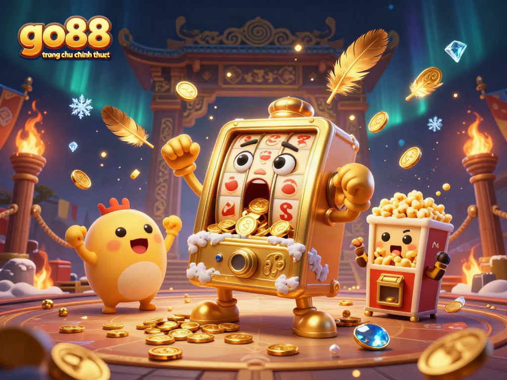 Engage with go88 trang chu chinh thuc and experience winning excitement of a playful slot machine in action.