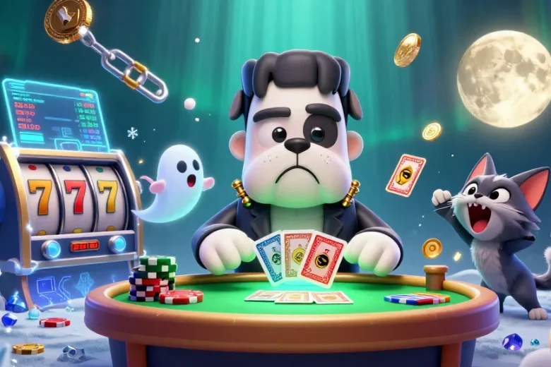 Experience exciting mahjong gameplay with unique characters and vibrant casino elements.